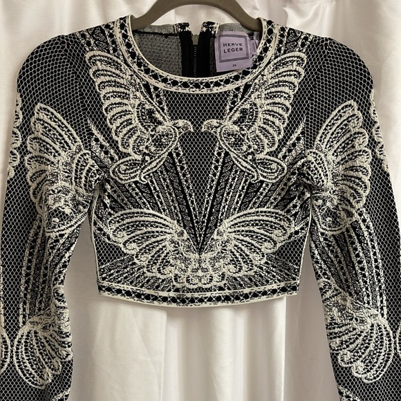 Herve Leger Tops - Herve Leger XS Long Sleeve Crop Top